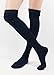 WOWFOOT Ladies' Knit Over The Knee High Socks Women Girl Slouch Stockings Boots