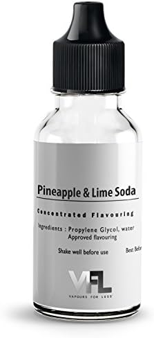 Pineapple & Lime Soda E liquid Concentrate Flavour Extra Strong E Cigarette Concentrates Flavouring For DIY Mixing 10ml 30ml 60ml 90ml (Pineapple & Lime Soda, 60ml)