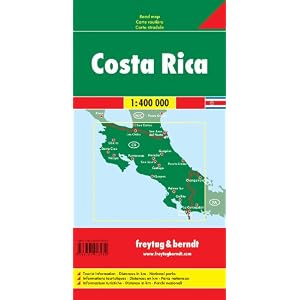 Costa Rica Road Map FB 1:400K (English, Spanish, French, Italian and German Edition)