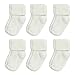 VWU Baby Socks with Grips Thick Cotton Socks for Toddler Infant Baby Girl Baby Boy 0-3 Years Old 5 Color (1-3 Years, White(6-pack))