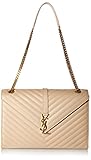 Saint Laurent Women's Classic Large Monogram Satchel, Poudre