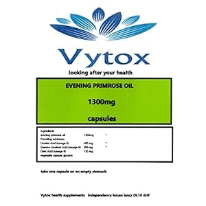 Evening Primrose Oil (1300MG) 240 Capsules, by vytox, Vegetarian