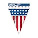 Unique 61674 Patriotic Plastic Party Flag Banner, 14 Ft. 1 ct
