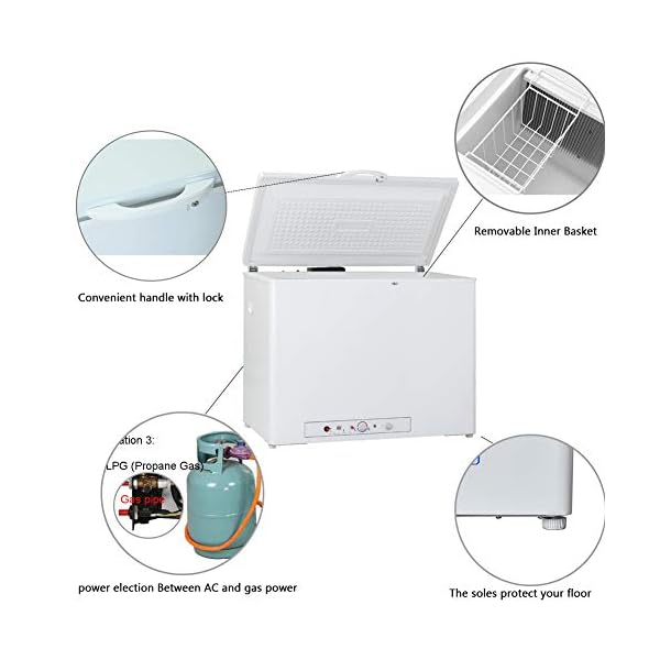 SMETA Propane FreezerGas FreezerLPG Propane Gas Absorption 110V Chest