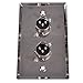 Seismic Audio SA-PLATE40 Stainless Steel Wall Plate Dual XLR Male Connectors for Cable Installation