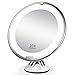 BEAUTURAL 10X Magnifying Makeup Mirror with LED, Lighted Magnifying Vanity Makeup Mirror for Home Tabletop Bathroom Shower Travel, 360 Degree Rotation, Powerful Suction Cup