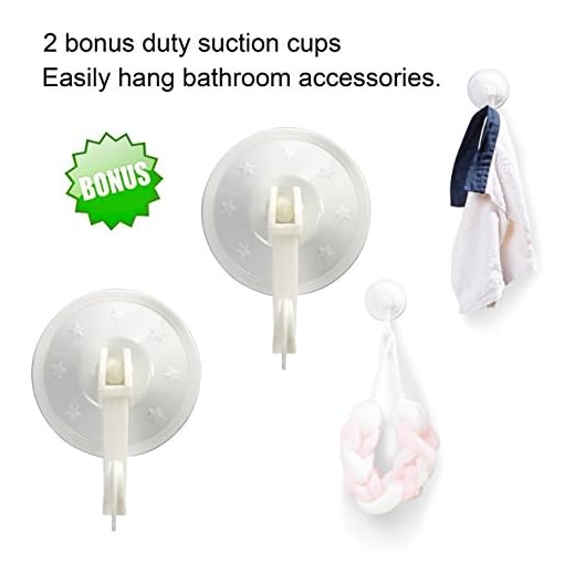 SOGODE Bath Toy Organizer - High Quanlity Mesh Bag (18" x 14" storage) + 2 Bonus Strong Hooked Suction Cups, White - Image 4