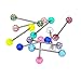 IPINK Ultra Sparkle Acrylic Tongue Ring 14g - in Assorted Colors Pack of 10