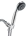 Handheld Shower Head, Wassern High Pressure Rainfull Massage Spa Flexible 60'' Stainless Steel Hose Angle Adjustable Bracket 4setting 3'' Chrome