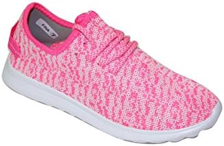 Happy Bull Women's Fashion Yeezy-Style Breathable Casual Knit Sports Sneakers 5 Colors (FINA) Coral 7