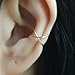 Ear Cuff, 14K Yellow Gold Filled,Sterling Silver 22 gauge Criss Cross X Ear Cuff, Cartilage earring, Fake conch piercing, Holiday Gifts, Gifts for Her, Handmade Gifts,Please select an option