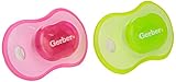 Gerber First Essentials Calming Pacifier in Assorted Colors, 0-6 Months,(2 count)