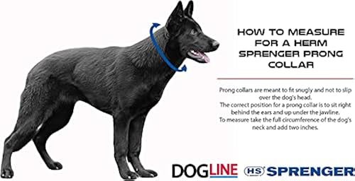 Herm Sprenger Black Stainless Steel Prong Dog Training Collar With Swivel - 3.2mm X 23in, Made In Germany
