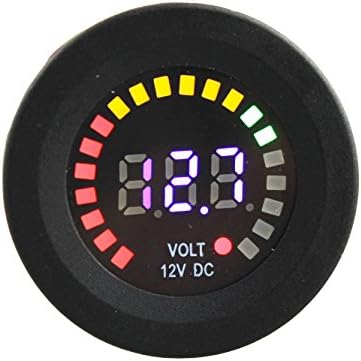 Ambuker DC 12V Universal LED Digital Display Voltmeter for Boat Marine Vehicle Motorcycle Truck ATV UTV Car Camper Caravan