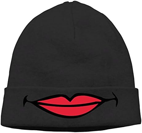 OHMYCOLOR Unusual Sexy Mouth Smile Clip-Art Mens Knit Beanies Hats For Womens Adult Woolen Winter Trucker Baseball Caps Snapback