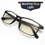 Blue Light Blocking Glasses,Computer Glasses for Women/Men,SWEGUARD Anti UV Glare Blue Light Filter Reading Glasses for Blocking UV Headache [Anti Eye Eyestrain] Anti Blue Light Lenses-Black