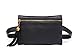Women Small Faux Leather Handbag Stylish Waist Bag Travel Phone Pouch Security Wallet Black