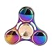 Metal Fidget Spinner, Hand Spinner Tri Finger Ceramic Bearing Toy for EDC, ADD, ADHD, Anxiety and Focus (Fashion Elfin Rainbow) (Rainbow-01)