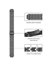 Aresh Compatible Fitbit Inspire HR correas & Fitbit Inspire correa, acero inoxidable Inspire Metal Correa Hombres Mujeres Reemplazo Pulsera para Fitbit Inspire Fitbit Inspire HR Fitness Tracker