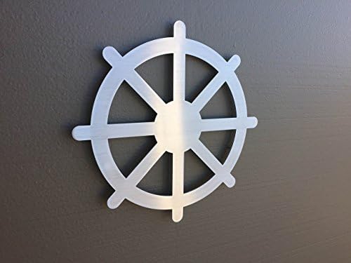 Dharma Wheel Aluminum Metal Wall Art