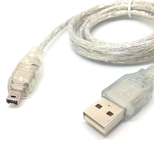 GuangMaoBo USB A Male Data Cable Firewire IEEE 1394 iLink for Mini DV HDV Camcorder to Laptop Computer Pc to Edit PC thinkpad MAC MacBook Cord Copy Play Video -for MacBook PRO THINKPAD HP DELL Laptop