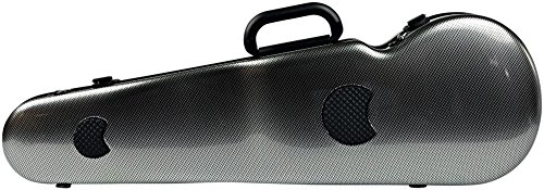 Bam High Tech Contoured Violin Case Silver Carbon