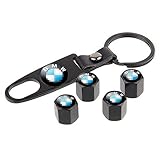 choolo Tire Air Valve Caps Stem Cover Universal Fits All Cars Trucks SUV Bike & Bicycle Motorcycle & Car Tire Valve Stem Caps for BMW(Black)