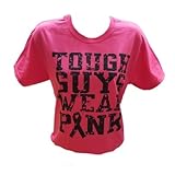 Breast Cancer Tough Guys Wear Pink Safety Bright Pink T-Shirt - Tees2urdoor