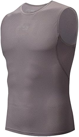 Men's High Wicking Sleeveless Cycling Base Layer Running Undershirt Quick Dry Vests Lightweight Sports Tank Tops