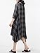 Mordenmiss Women's New Loose Thin Garb Drape Open Front Cardigan M Black Plaid