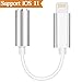Lightning Jack Audio Headphone Adapter for iPhone 7/7Plus iPhone 6/6Plus iPad&iPod.2 in 1 Lightning Headset Adaptor to 3.5mm Aux Earphone Audio and Charge.(Sopport Audio+Charge+Music+iOS10.2)