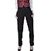SixStarUniforms Women's Plain Front Tuxedo Pants Black