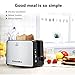 Toaster 2 Slice, Compact Bread Toasters Stainless Steel Housing best rated prime, 2 Extra Wide Slots