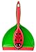 Vigar Ladybug Dust Pan and Brush Handy Set, 12-3/4-Inches, Green, Red, Black