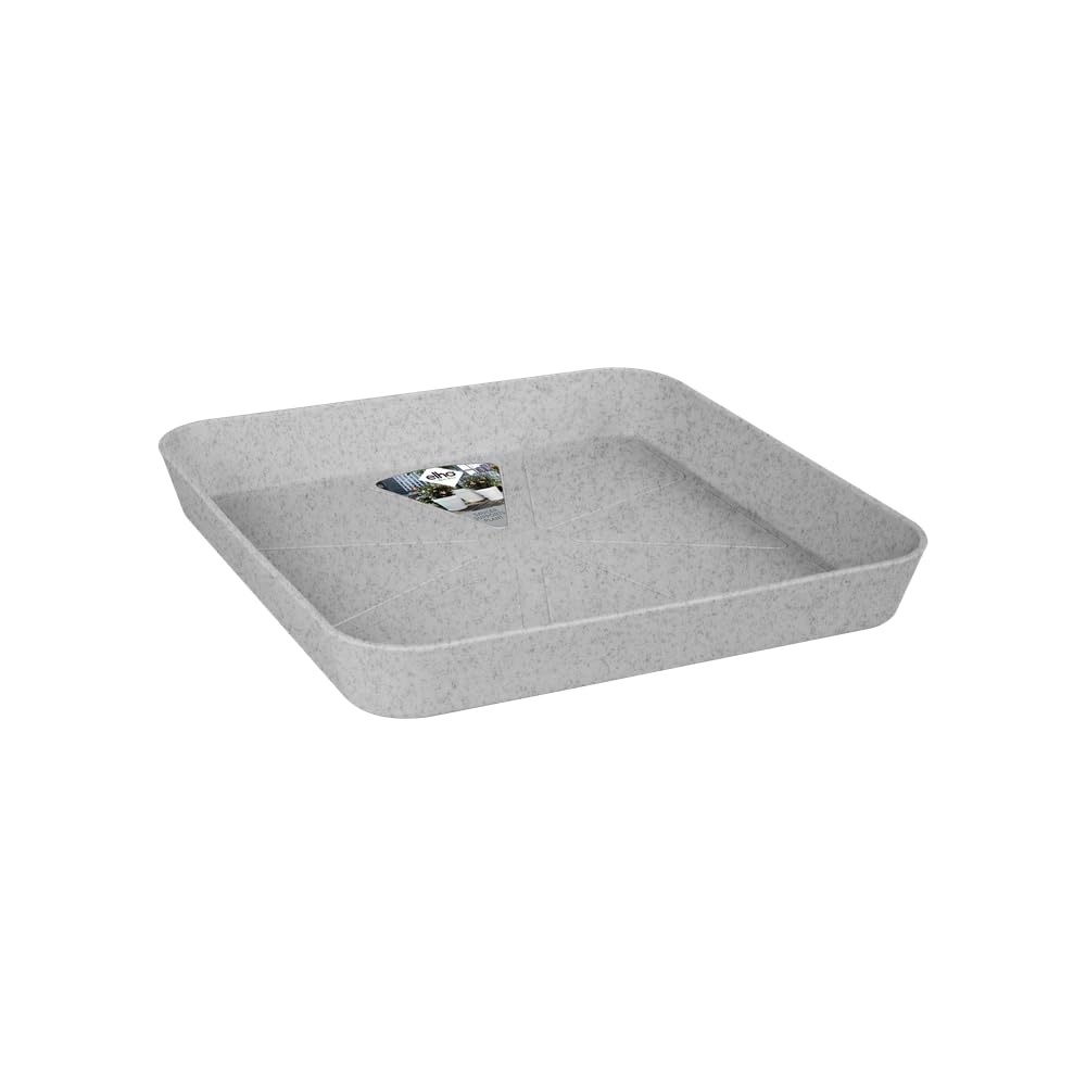 elho Loft Urban Saucer Square 22 - Saucer for Outdoor & Accessories - Ø 22.0 x H 3.1 cm - Grey/Living Concrete