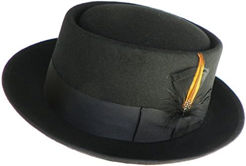 Wool Felt Porkpie (Black, Medium)