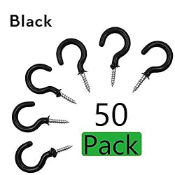 PHITUODA 50Pcs 7/8-Inch Cup Hooks Ceiling