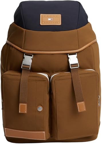 Tommy Hilfiger Th Casual Flag Backpack Am0am14143, Sac à Dos Homme, Brown (Dark Peanut), Taille Unique