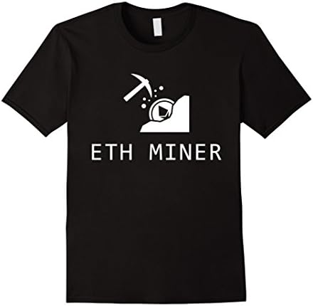Mens Ethereum Miner T-Shirt Large Black