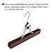 JS HANGER Wood Pants Hangers, 12 Pack Non Slip Wood Skirt Hangers, Smooth Finish Wood Jeans/Slack Hanger with 360° Swivel Hook, Cherry Finish