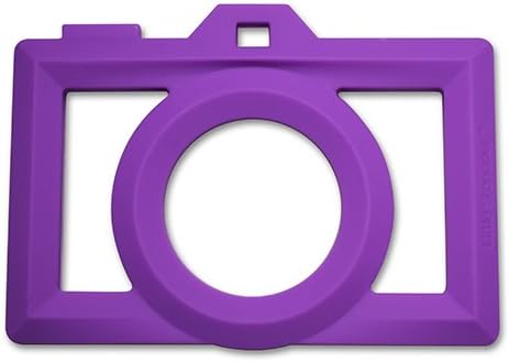 Little Standout Baby Teething + Infant Teething Toys, 100% Silicone Teether, BPA Free Chew Toys for Babies: The Natural Alternative to Baby Teething Tablets for Teething Relief - Camera Purple