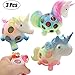 Macute Mesh Unicorn Balls 3 Pcs Stress Relief Squeeze Toys Sensory Play Hand Fidget Animal Toys for Kids & Adults Autism ADHD Pressure Rubber Balls for Birthday Gifts Party Favors Stocking Stuffers