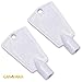 Canamax 297147700 Freezer Door Key Replacement Part For AP4301346 216702900 PS1991481 5308037402 216388700 - Compatible with Kenmore Electrolux Freezers - PACK OF 4