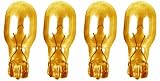 Moonrays 11694 4-Watt Wedge Base Replacement Light Bulb,4-Pack, Amber