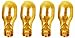 Moonrays 11694 4-Watt Wedge Base Replacement Light Bulb,4-Pack, Amber