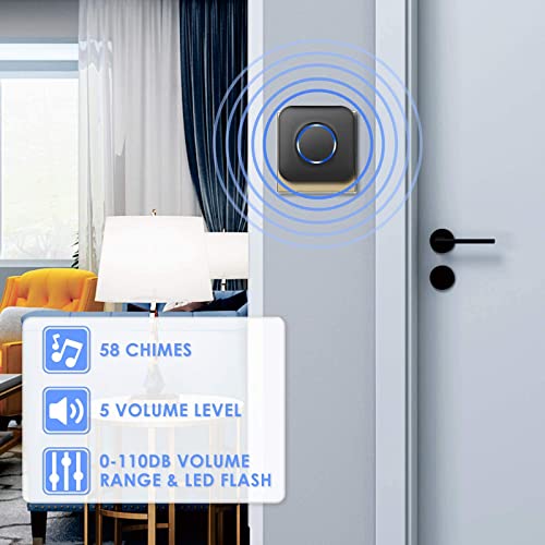 Wireless Door Sensor, BITIWEND Door Chime Doorbell with 600ft Operate