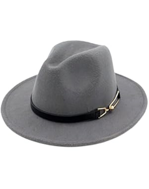 Womens Felt Jazz Cap(PU Leather Band Decor) Plain Round Top Bowler Hat