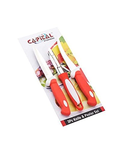 Buy Capital Stainless Steel Combo Of Kitchen Knives And Peeler