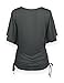 ReliBeauty Women’s Flutter Sleeve Solid Tops (18W-20W, Cool Grey)