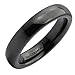 MJ 4mm Beautiful Black Ceramic Wedding Ring Classic High Polished Band